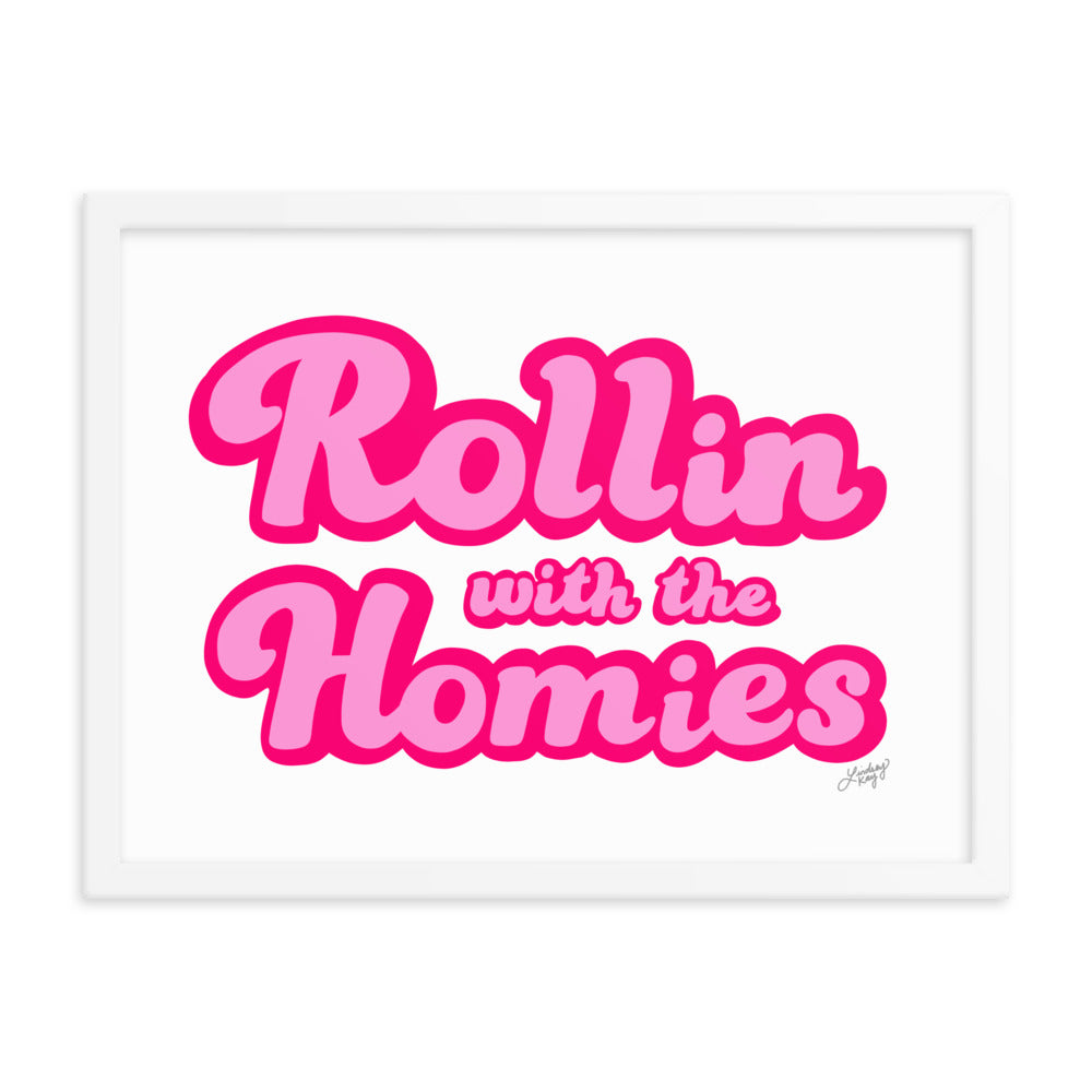 Rollin con el Homie - Impresión mate enmarcada